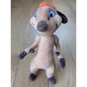Disney Lion King Timon Plush Tan Orange Stuffed Animal Meerkat 9" Just Play